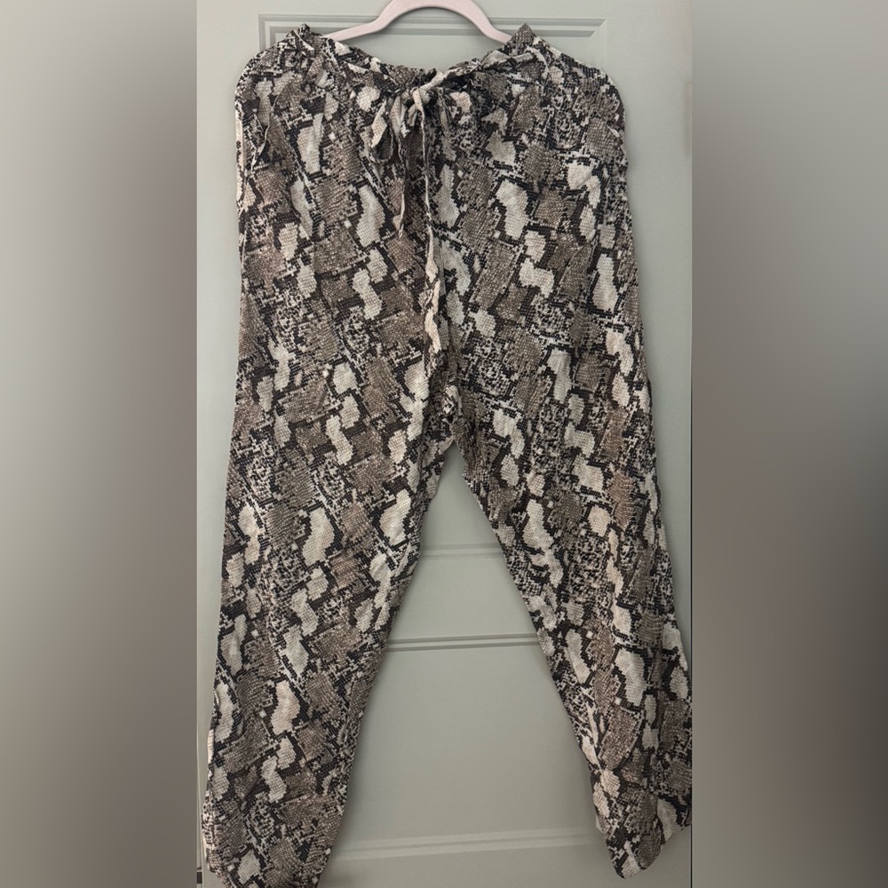 Snakeskin Print Pants